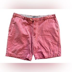 Peter Millar Shorts Mens 42 Red 100% Pima Cotton Golf Chino Golf Flat‎ Front